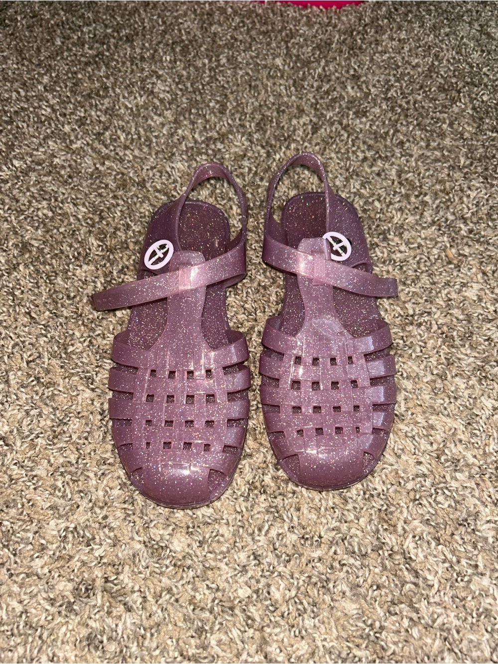 Girls Sparkly Jelly Sandals size 2